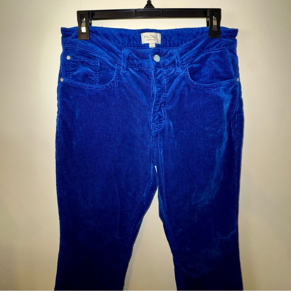 Pilcro Royal Blue Corduroy Straight Leg Jeans - Picture 2 of 10